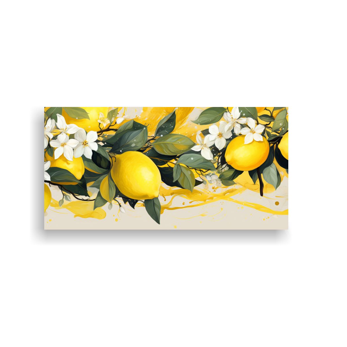 GENERICO - Cuadro De Decoración Canva Imagen Equilibrio Un Limonero En 160x80cm.