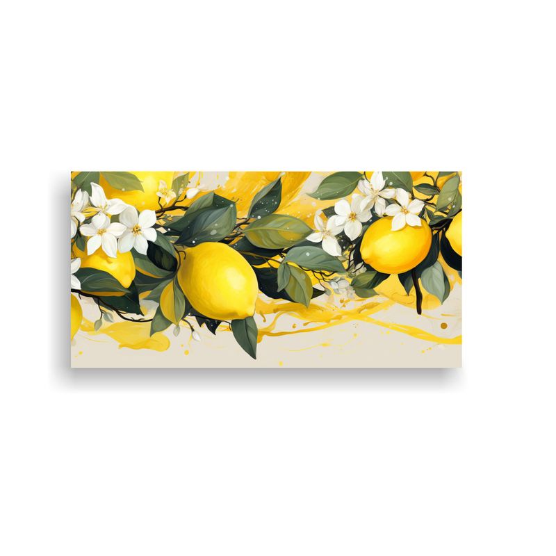 GENERICO - Cuadro De Decoración Canva Imagen Equilibrio Un Limonero En 160x80cm