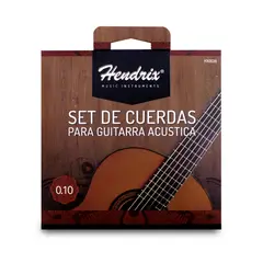 HENDRIX - Set De Cuerdas Para Guitarra Acustica Espesor 010 - SC
