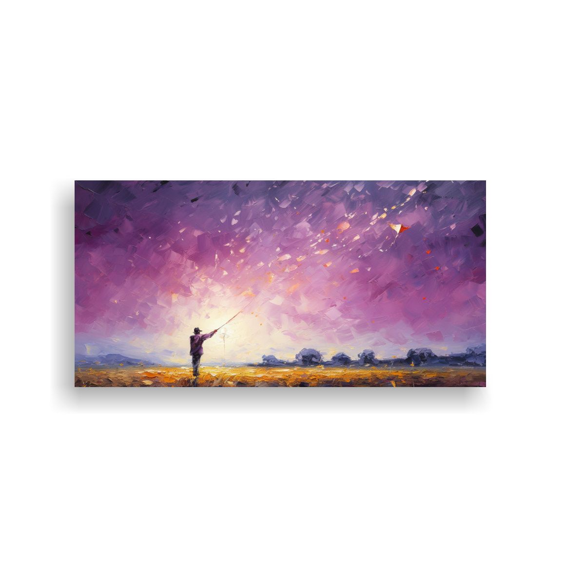 GENERICO - Pintura Decorativa De Arte Movimiento Impresionante, Noche E 160x80cm