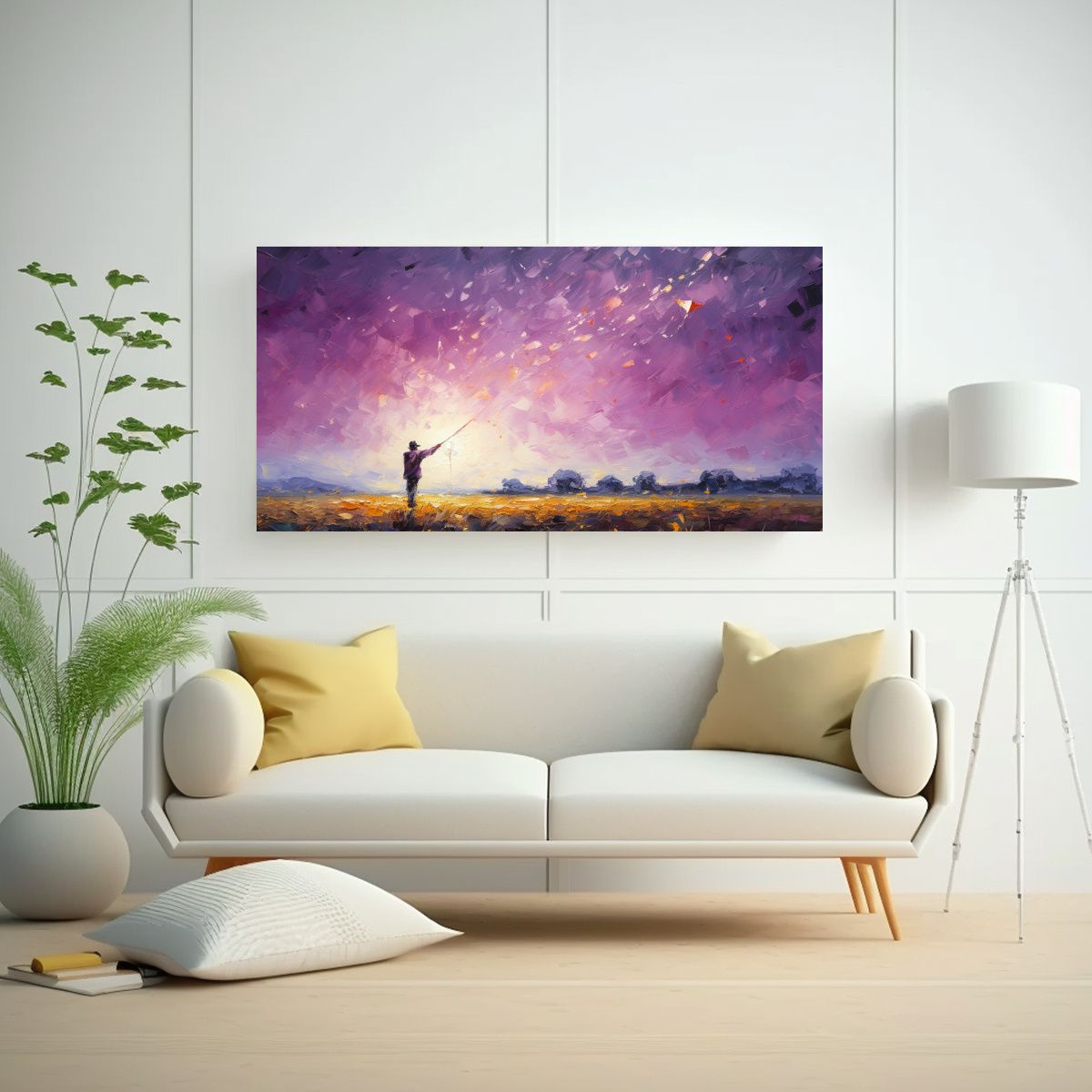 GENERICO - Pintura Decorativa De Arte Movimiento Impresionante, Noche E 160x80cm