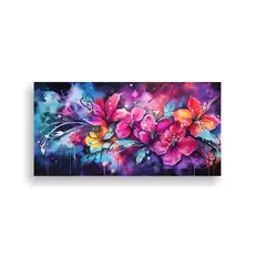 GENERICO - Arte De Pared Horizontal Vibrantes Colores Neonoir En El Est 160x80cm