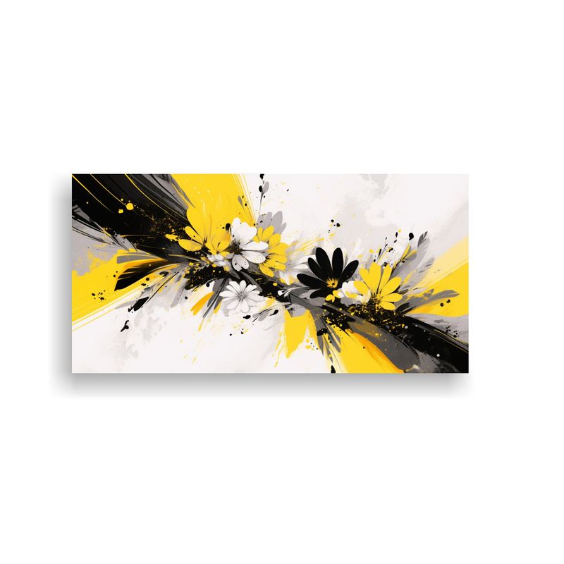 GENERICO - Pinturas De Decoración En Estilo Galería, Simetría Amaril 160x80cm