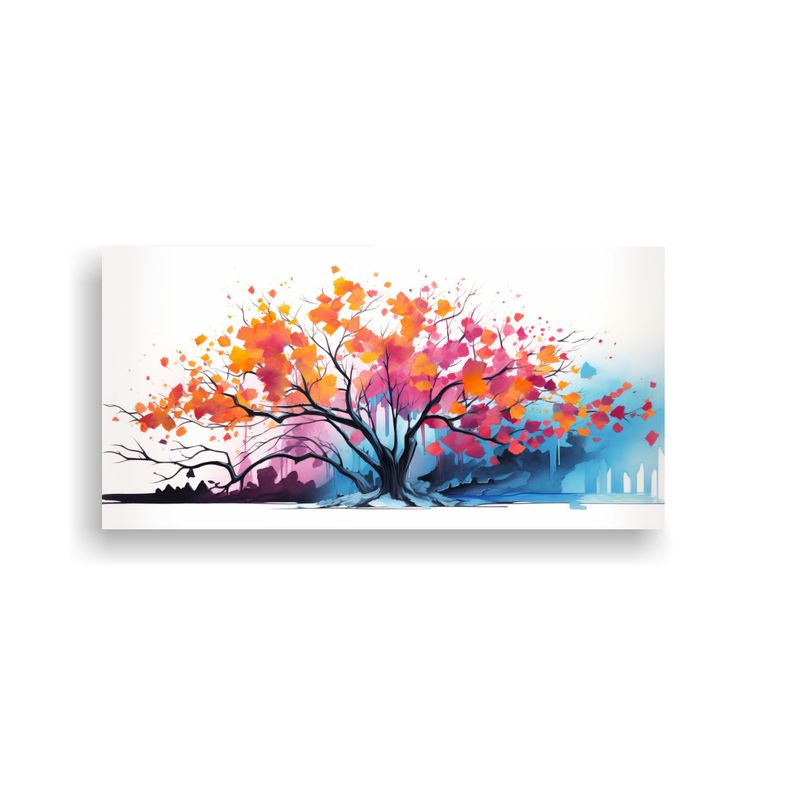 GENERICO - Pintura De Decoración: Árbol Aspen En Colores Pastel, Esti 160x80cm