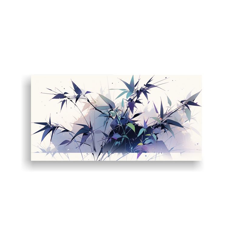 GENERICO - Cuadro Armonía Colores Plantas De Bambú En Acuarelas Atmos 160x80cm