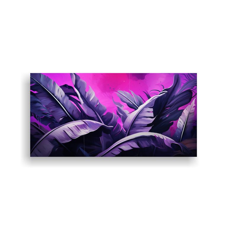 GENERICO - Pinturas De Decoración Con Hojas De Plátano En Colores Pú 160x80cm