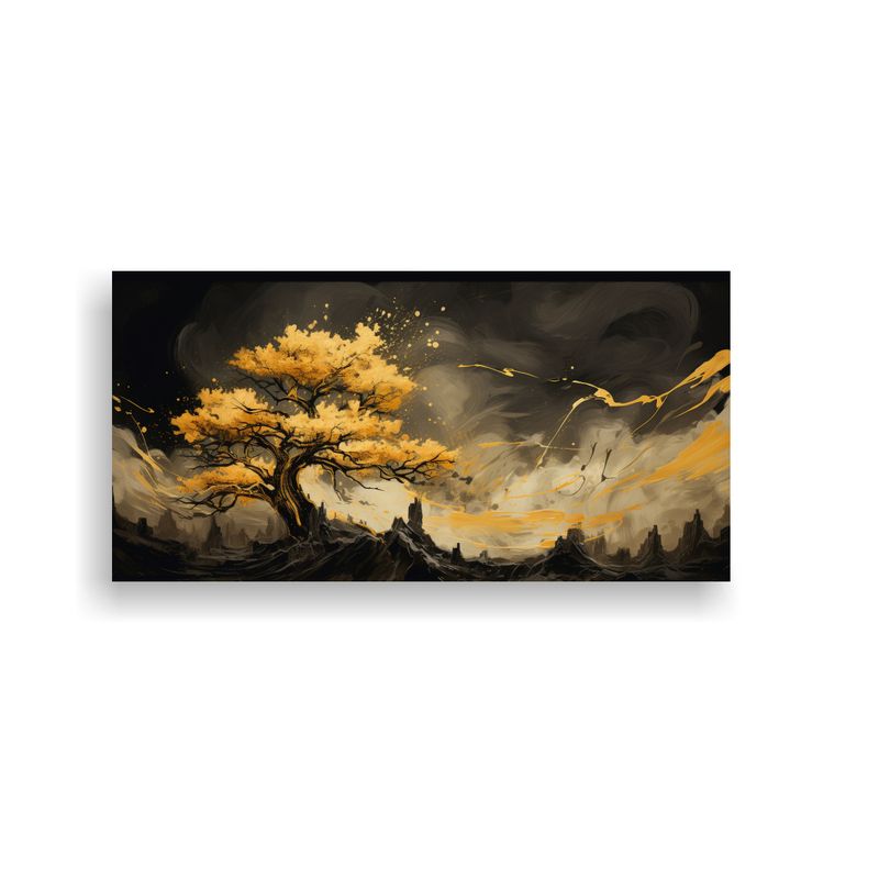GENERICO - Lienzo Estilo Galeria Pop Art: Árbol De Ciprés En Colores  160x80cm