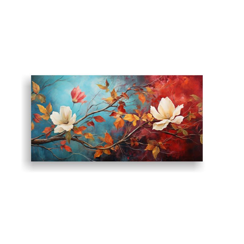 GENERICO - Pintura Abstracta De Flores Para Decoración De Pascua O Noc 160x80cm