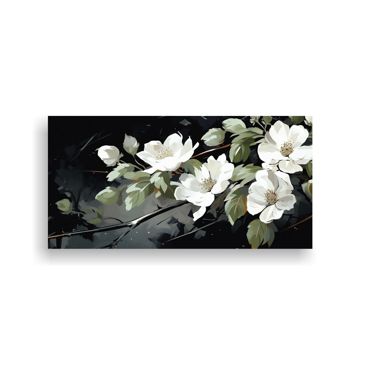 GENERICO - Pintura En Bastidor Expresión Refinada De Una Higuera En Co 160x80cm