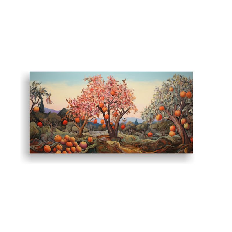 GENERICO - 1 Cuadro Conceptual Armonía Cromática Árboles Frutales Pi 160x80cm