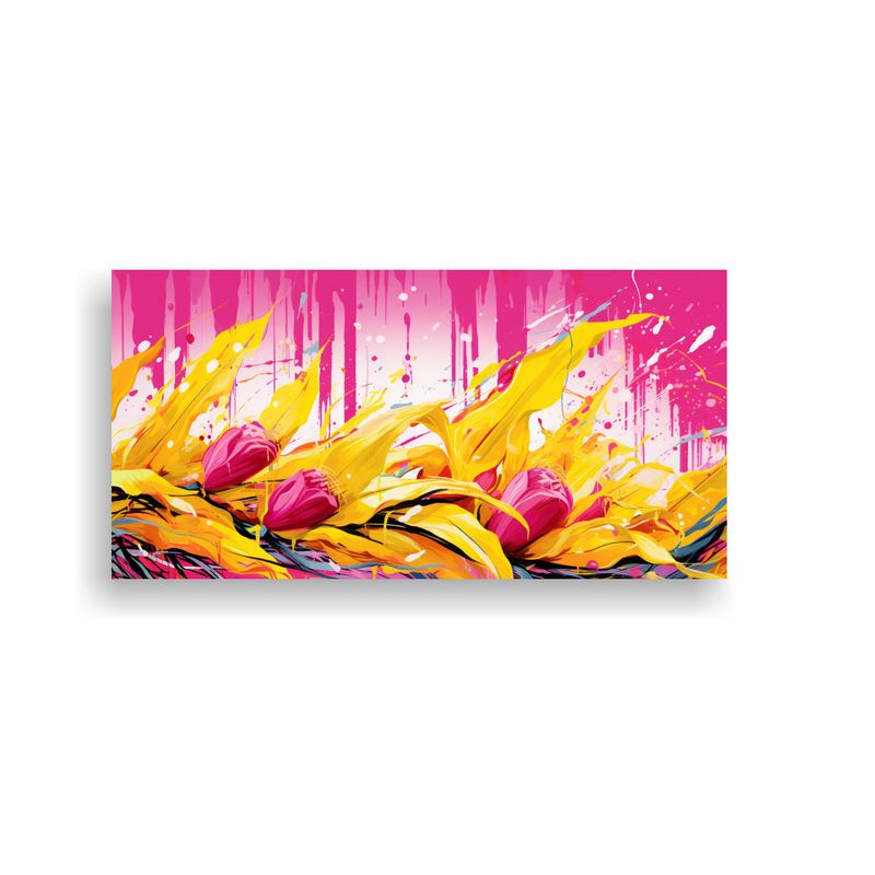 GENERICO - Cuadro De Tela Con Adorno De Colores De Maíz En Amarillo Y  160x80cm