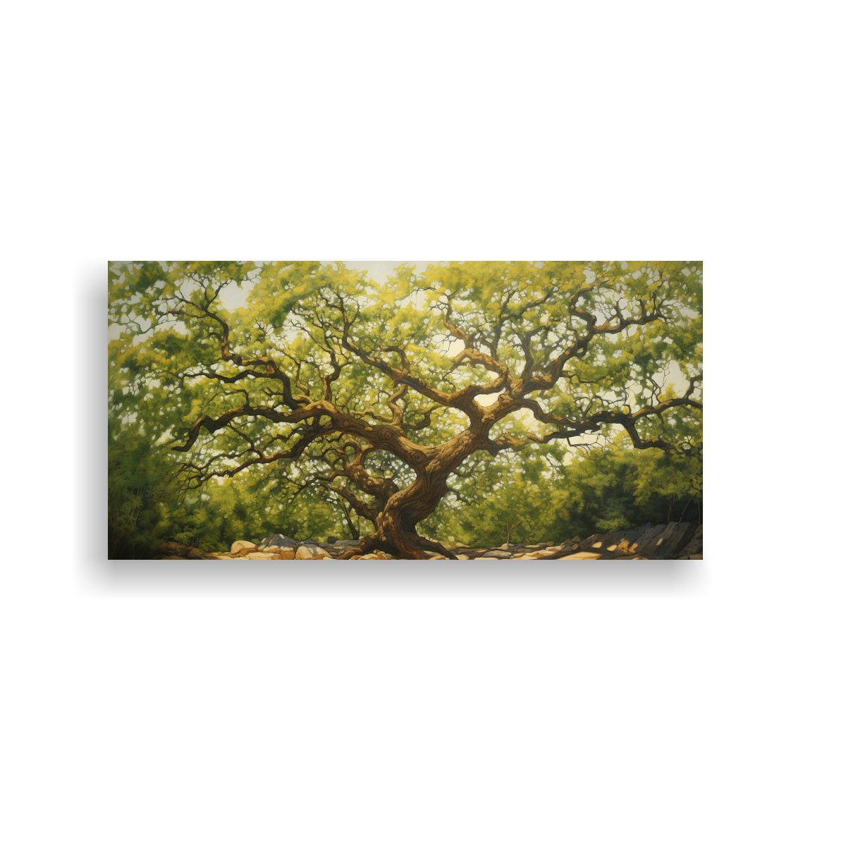 Pintura Abstracta Detallada Estilo óleo De árbol De Roble  160x80cm, marca GENERICO - Foto Principal