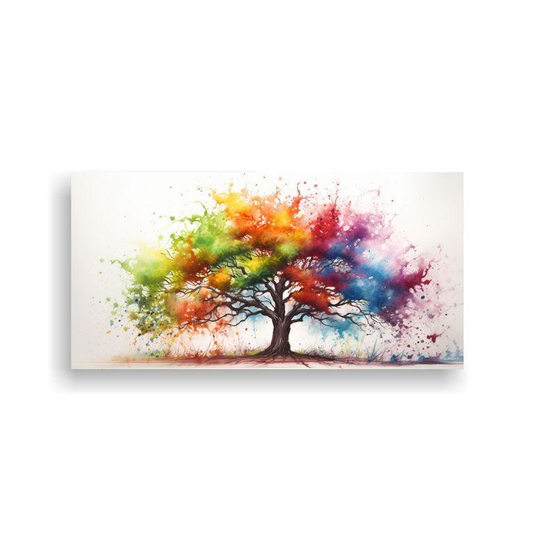 GENERICO - Cuadro Fotografía Surrealista De Arcoíris De Un Árbol Pin 160x80cm