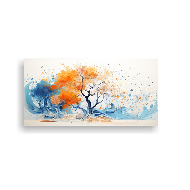 GENERICO - Arte Alta Calidad Para Oficina: Pintura Abstracta Árbol Nar 160x80cm