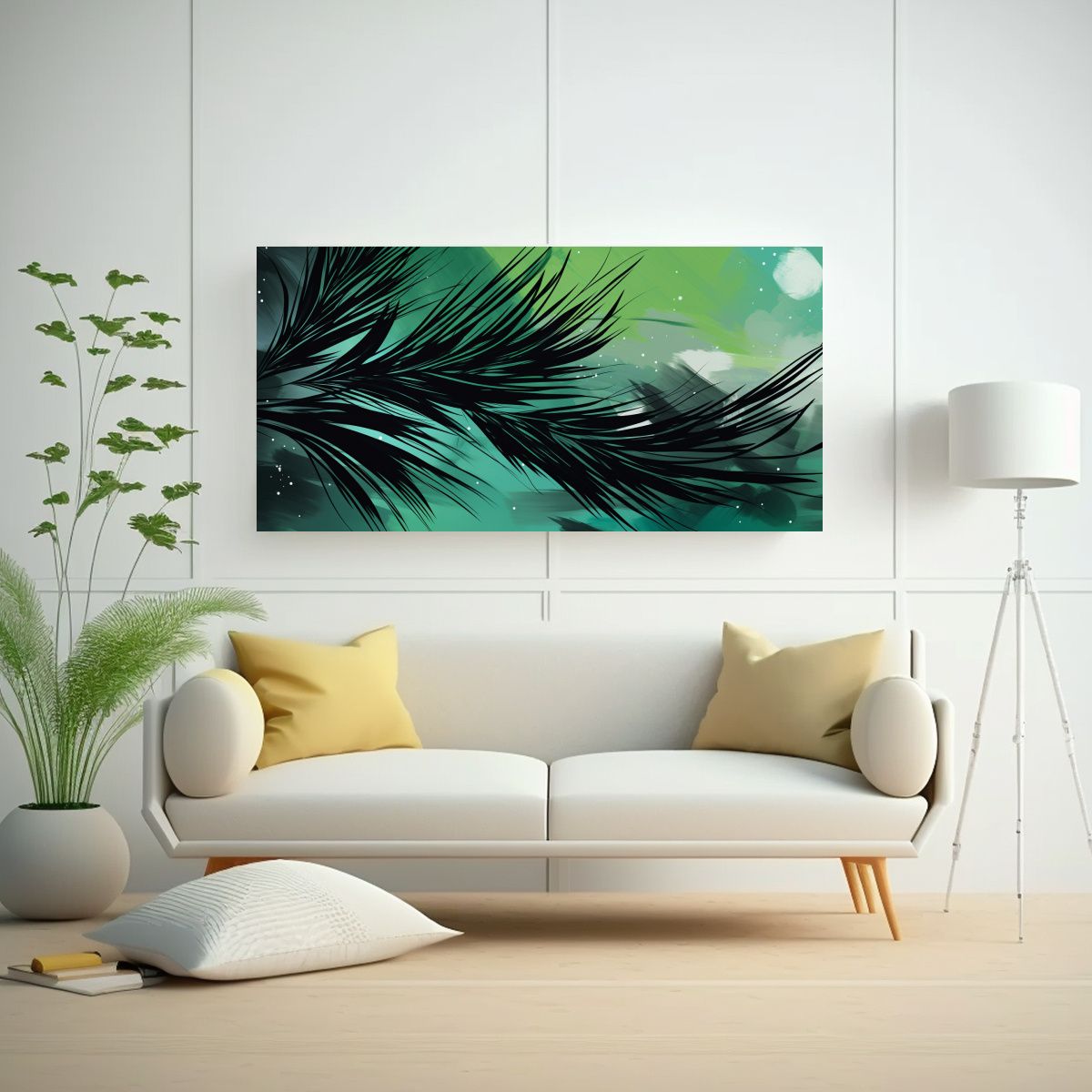 GENERICO - Pinturas Decorativas En Lienzo De Alta Calidad Con Hojas De  160x80cm