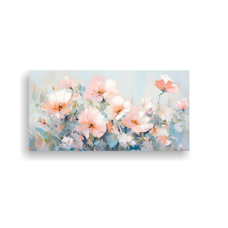 GENERICO - Composición Cálida De Flores En Colores Pastel, Pintura So 160x80cm
