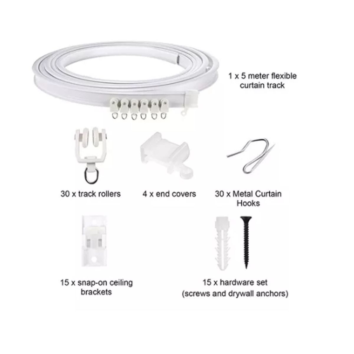 OFERTABKN - Riel Para Cortina De Techo Riel De Techo Soporte 5mts