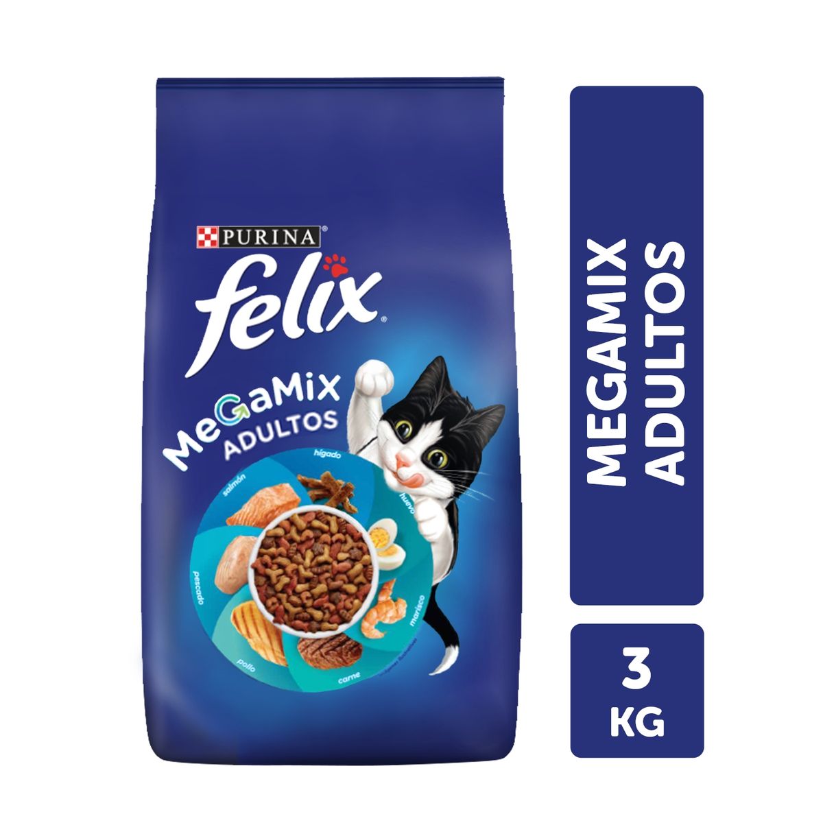 PURINA FELIX - Alimento seco para gato FELIX®  Megamix Adultos 8kg.