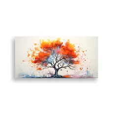 GENERICO - Cuadro Abstracto Movimiento Creatividad Árbol Tropical Colo 160x80cm