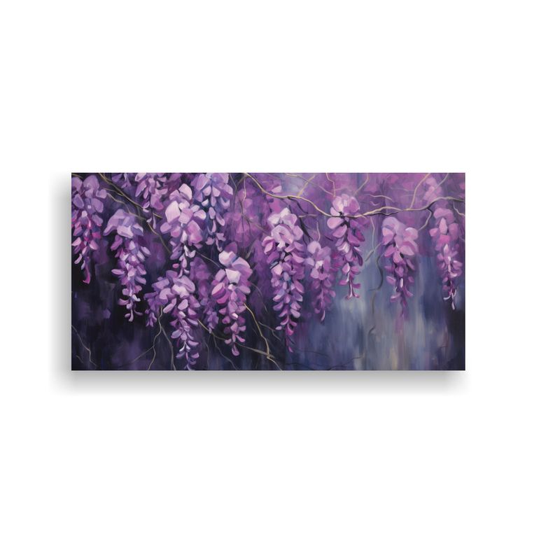 GENERICO - Cuadro Colores Escenario A Wisteria Flores Pintura Abstracta 160x80cm