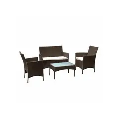 INTERACTIVE STORE - Juego de living terraza rattan café.