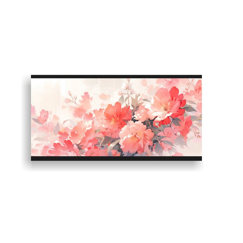 GENERICO - Cuadro Abstracto Simplicidad Rojo Y Rosa, Ambiente Neonoir,  160x80cm