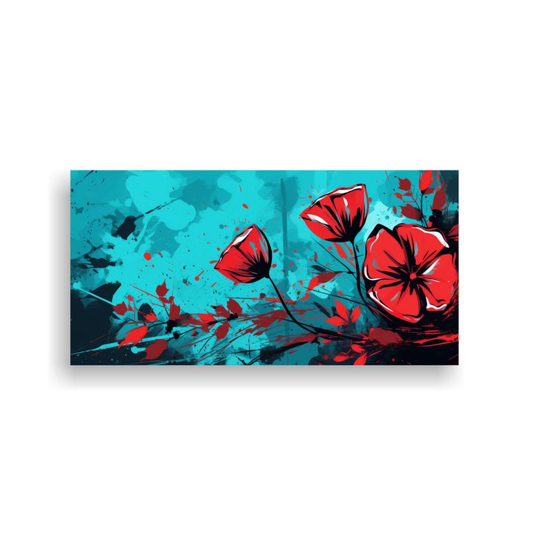 GENERICO - Pintura Decorativa En Estilo Neonoir Con Cuadro Multicolor E 160x80cm
