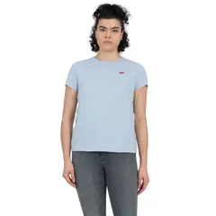 LEVIS - Polera Mujer Regular Fit Lisa Mini Logo Batwing Azul