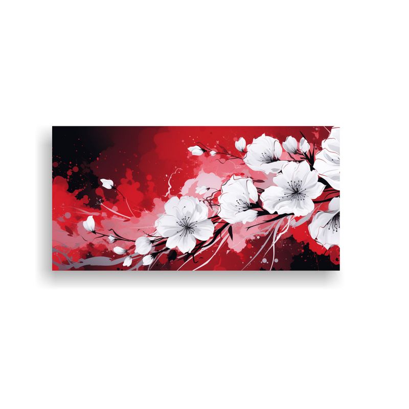 GENERICO - Cuadro Decorativo Neonoir Con Expresividad En Colores Blanco 160x80cm
