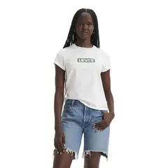 LEVIS - Polera Mujer Regular Fit Box Tab Blanco