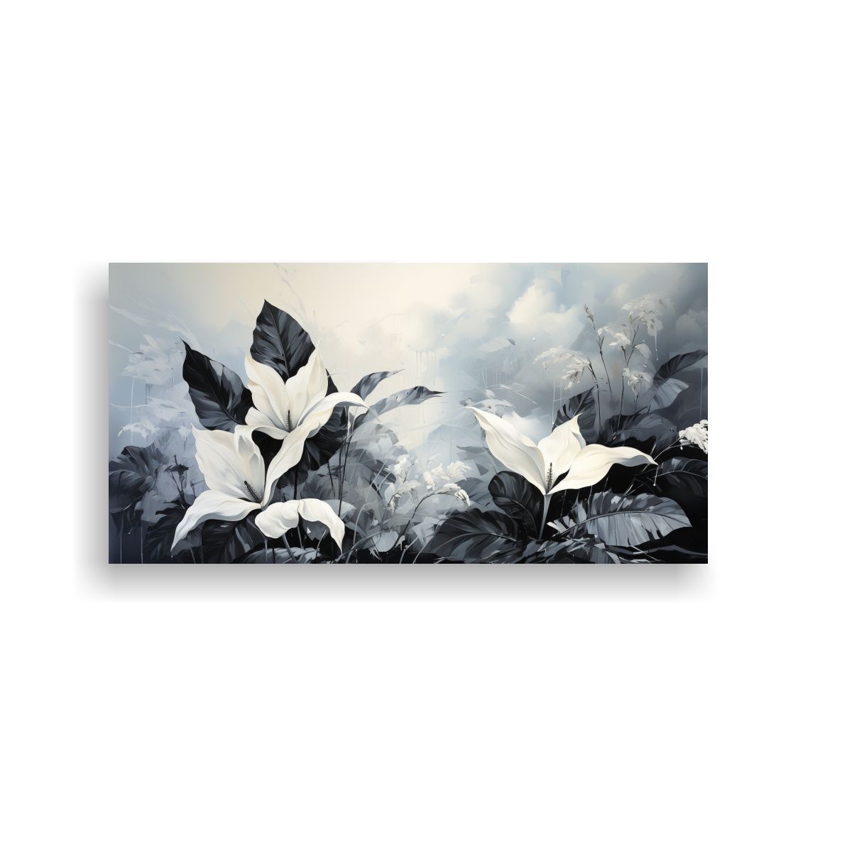 GENERICO - Tela Bastidor Abstracto Luminoso Con Hojas De Plátano En Co 160x80cm