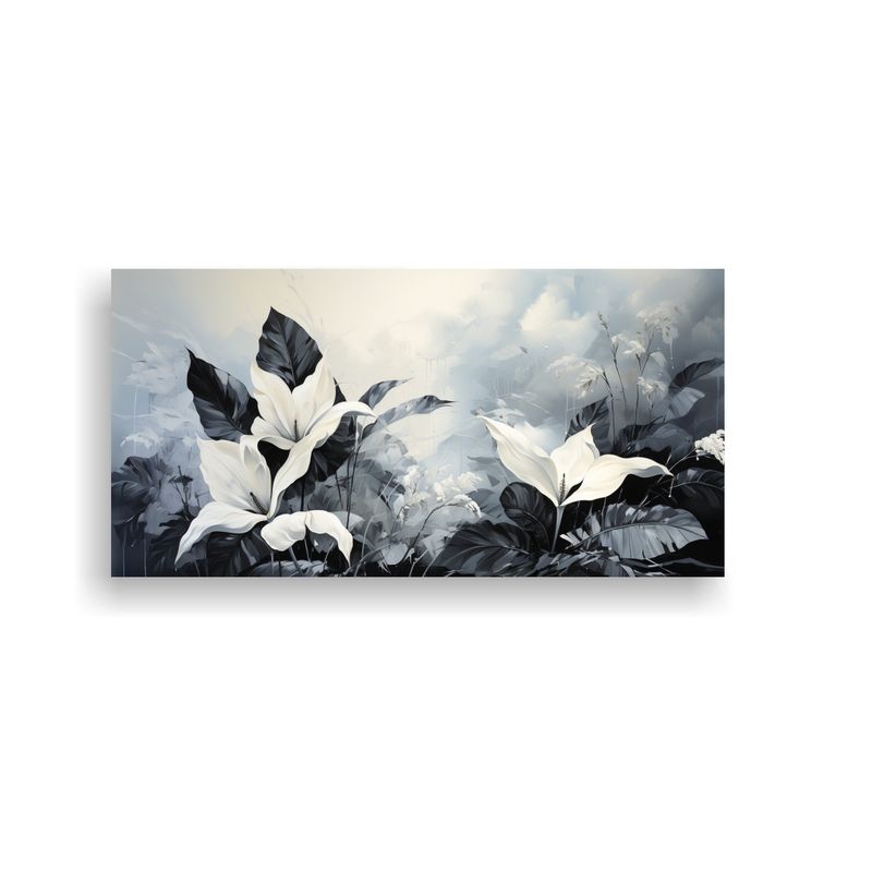 GENERICO - Tela Bastidor Abstracto Luminoso Con Hojas De Plátano En Co 160x80cm