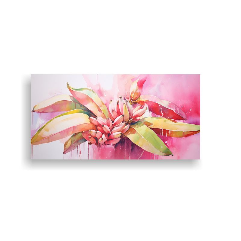 GENERICO - Pintura Abstracta En Colores Blanco Y Rosa De Un árbol De P 160x80cm