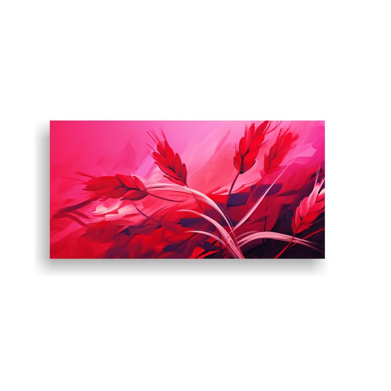 GENERICO - Arte Expresivo Con Granos De Cebada En Colores Rojo Y Rosa,  160x80cm