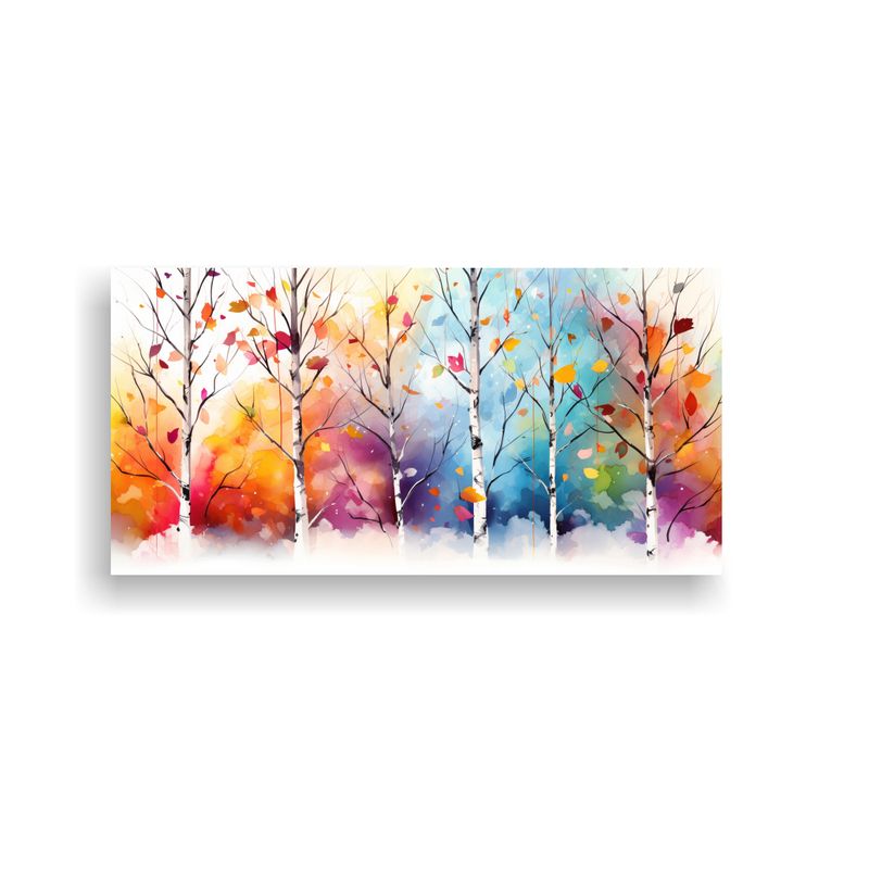 GENERICO - Pintura Decorativa Temática De Árbol De Abedul En Colores  160x80cm
