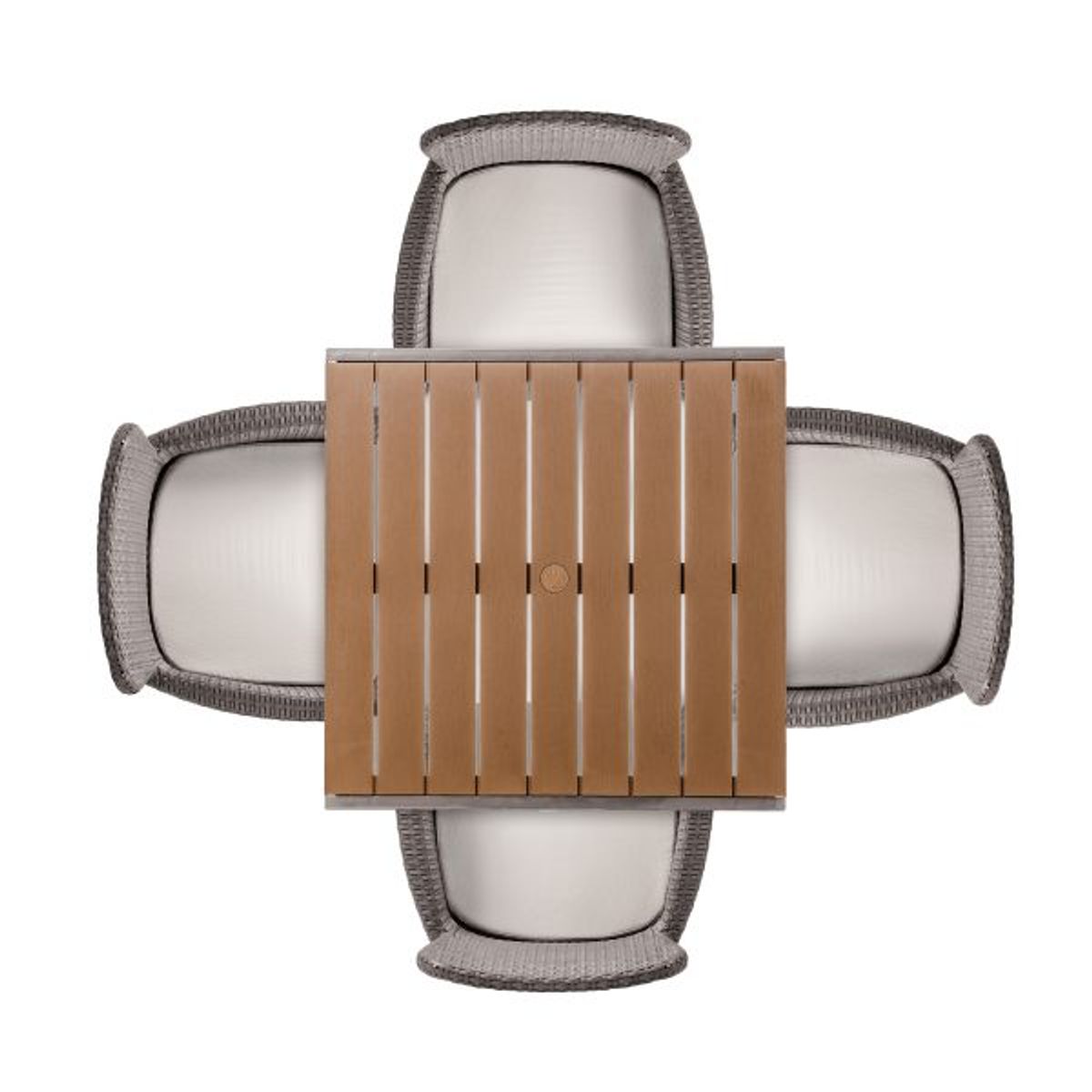 QRUBBER - Comedor Capri para 4 personas Color Taupe MQ QRubber