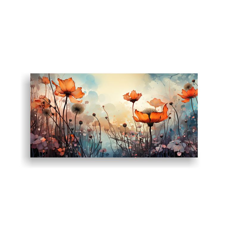 GENERICO - Pinturas De Estilo Neonoir De Coneflower Herbs En Tonos Apag 160x80cm