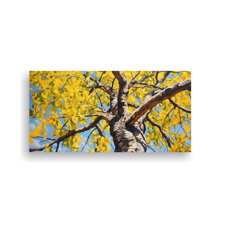 GENERICO - Cuadro Abstracto De Un árbol De Algodoncillo Con Tonos Aleg 160x80cm