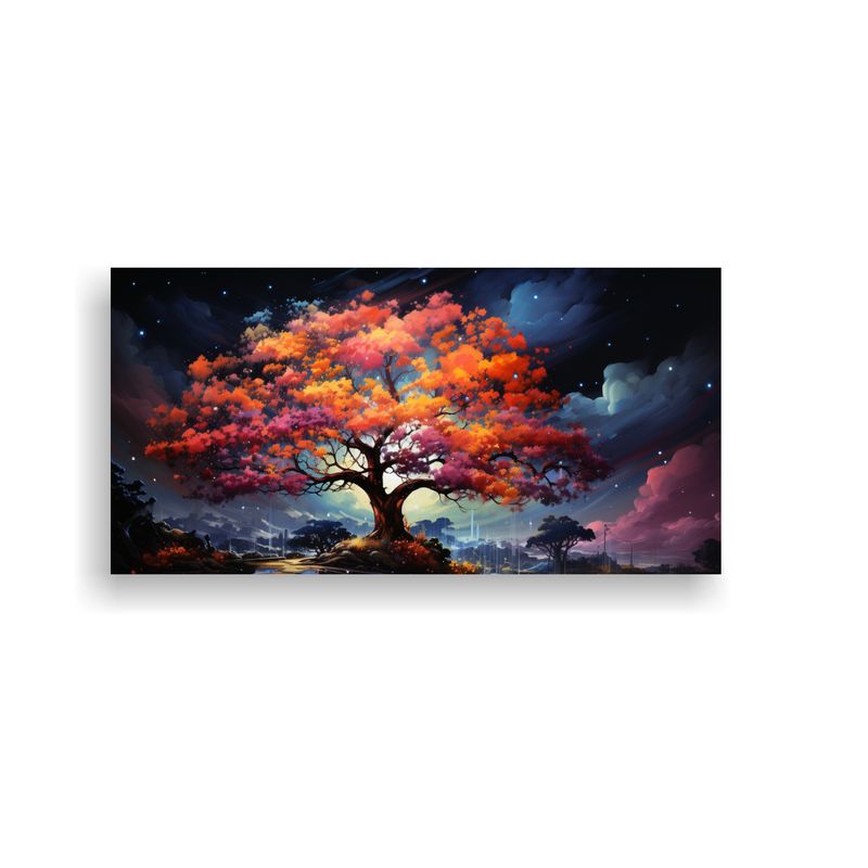 GENERICO - Pintura Abstracta Original De Un Árbol De Cypress En Colore 160x80cm