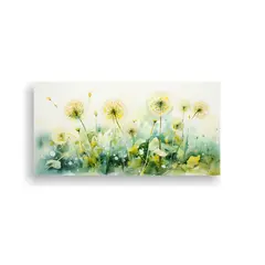 GENERICO - Pintura Abstracta De Flores De Diente De León En Colores Ve 160x80cm