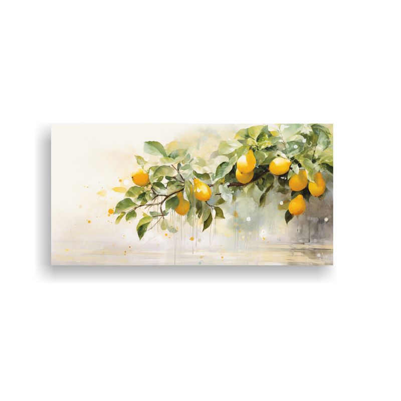 GENERICO - Arte Imagen Culturar A Árbol De Higuera Amarillo Y Blanco P 160x80cm