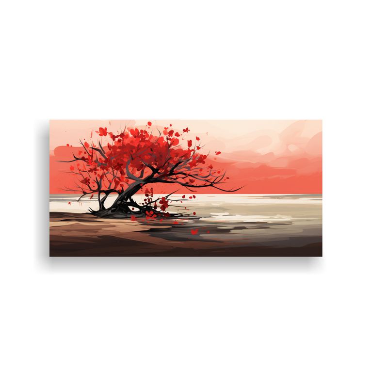 GENERICO - Pinturas Decorativas De árboles De Mangle En Colores Rojos, 160x80cm