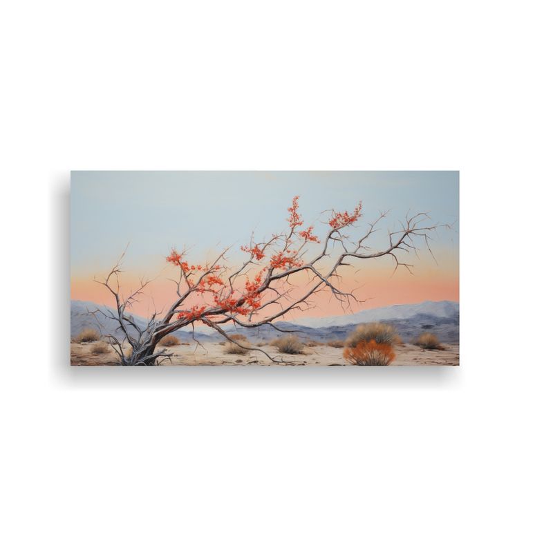 GENERICO - Cuadro Abstracto De árbol De Ocotillo, Estilo óleo Detalla 160x80cm