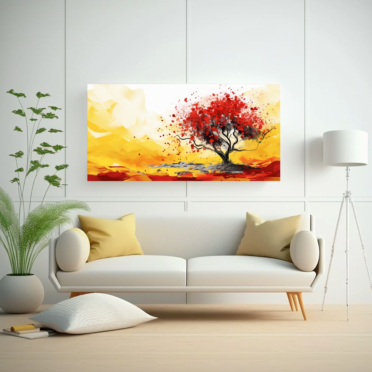 GENERICO - Pintura Decorativa: Cuadro Composición Dinámica De Un árb 160x80cm
