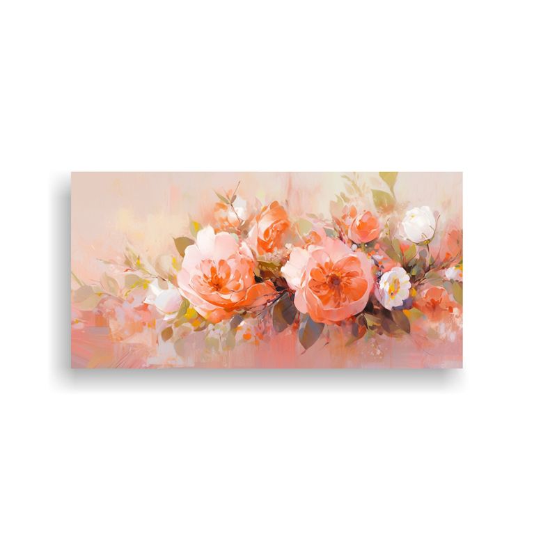 GENERICO - Pintura En Lienzo Con Detalles Intrincados De Flores En Colo 160x80cm