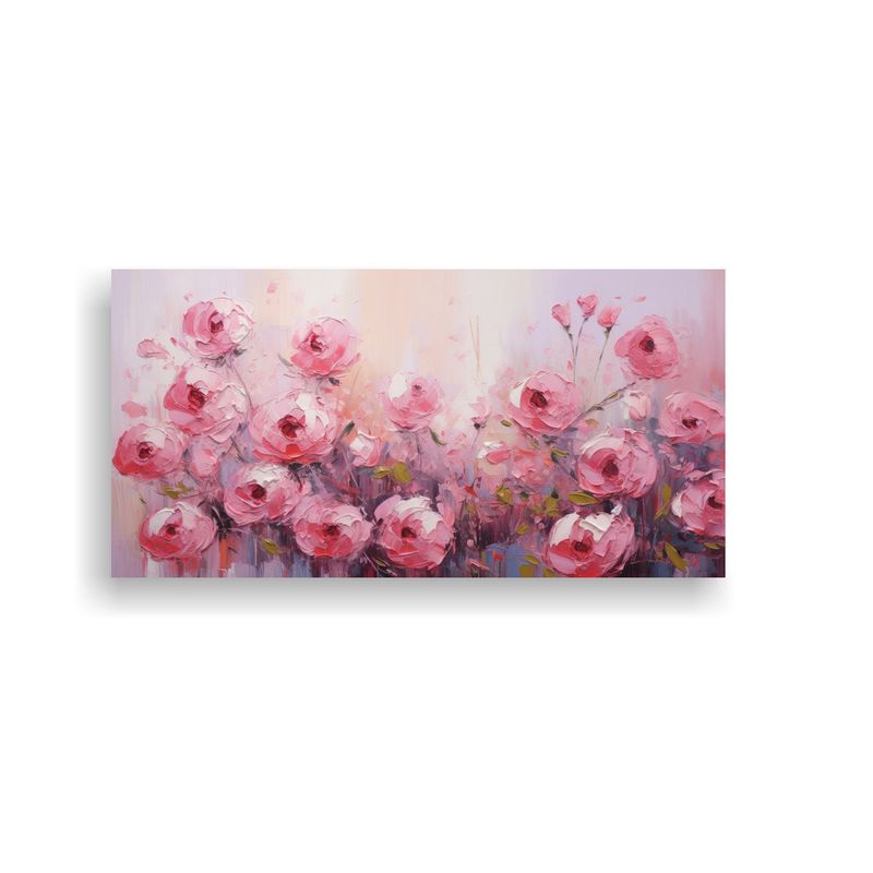 GENERICO - Pintura Floral En Lienzo Estilo Fine Art Tonos Exclusivo A P 160x80cm