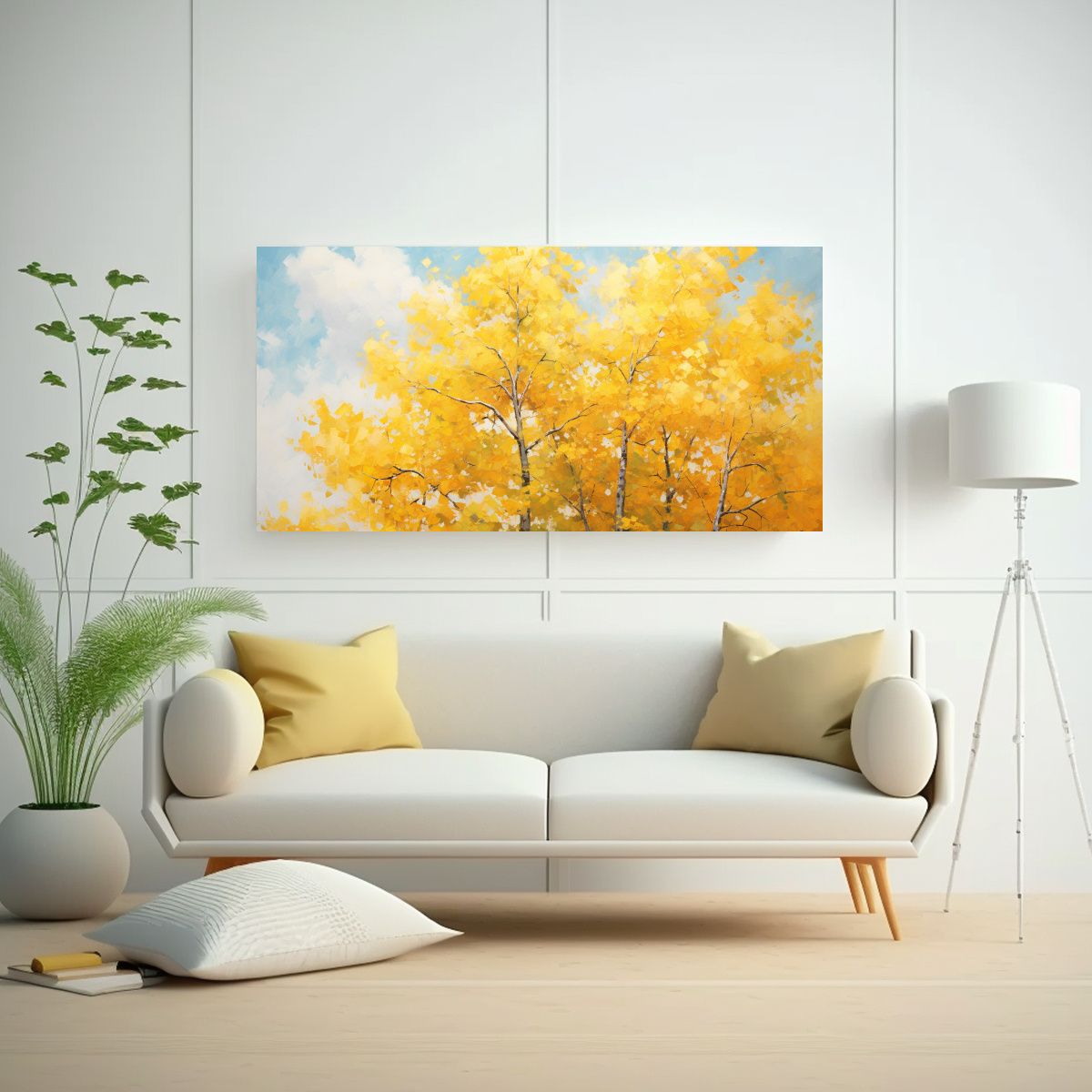 GENERICO - Pintura Abstracta De Belleza Natural: Árbol De álamo Tembl 160x80cm.