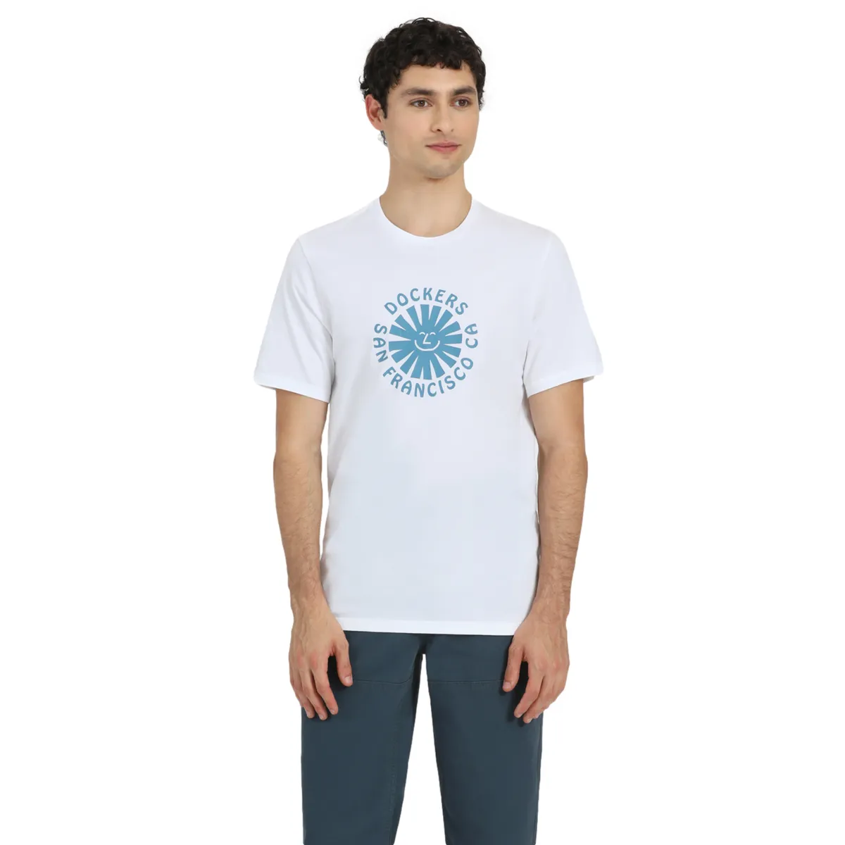 DOCKERS - Polera Graphic Tee Snake Slim Fit Beige Dockers