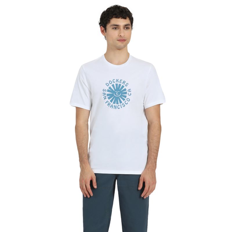 DOCKERS - Polera Graphic Tee Snake Slim Fit Beige Dockers