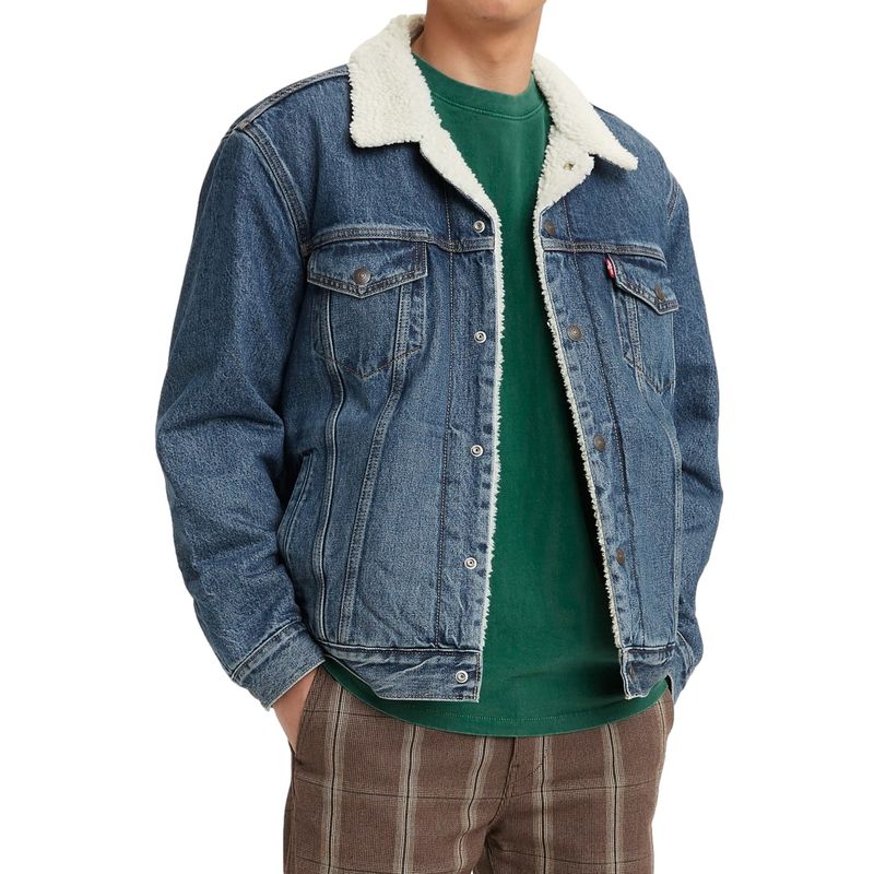 LEVIS - Chaqueta Hombre Trucker Sherpa Azul Levis